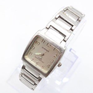 Vintage QUEMEX Watch Womens Silver Tone Stainless Steel Quartz Water Resistant
